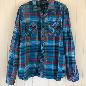 Men’s Billabong plaid flannel shirt, NWOT, size L